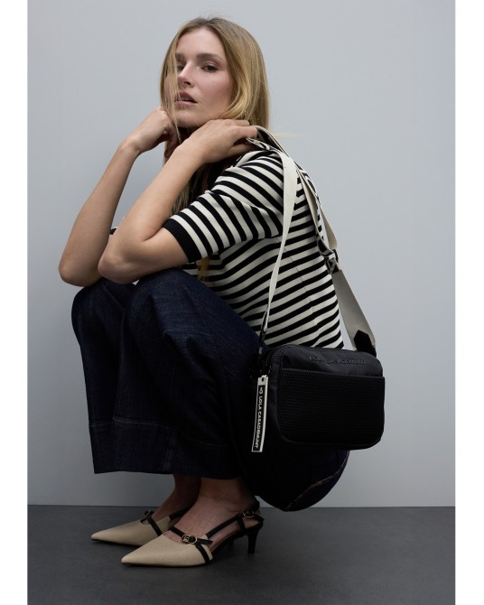 Bandolera nylon negra Lola Casademunt