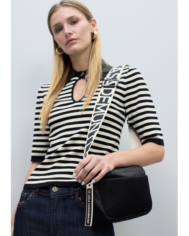 Bandolera nylon negra Lola Casademunt