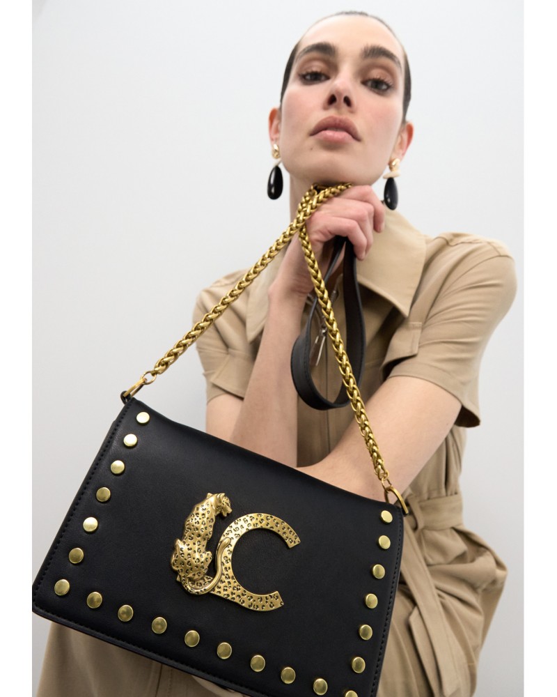 Bandolera con solapa LC animal tachas Lola Casademunt