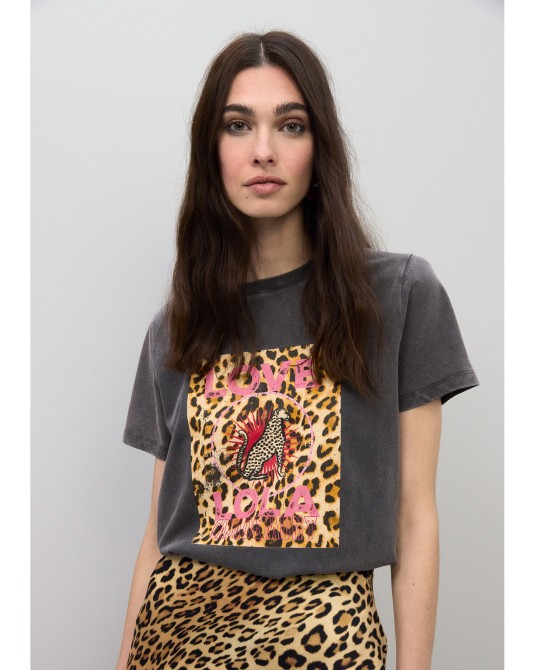 Camiseta LOVE LOLA leopardo Lola Casademunt