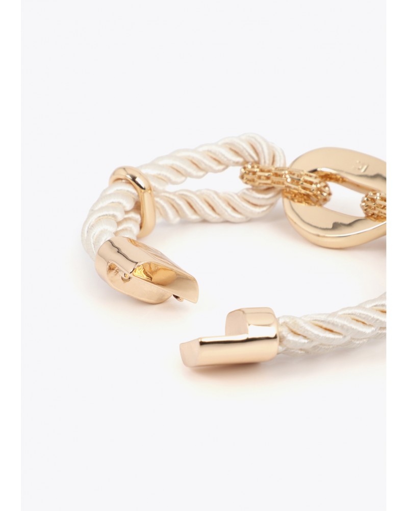 Pulsera de cordón de eslabones metálicos Lola Casademunt
