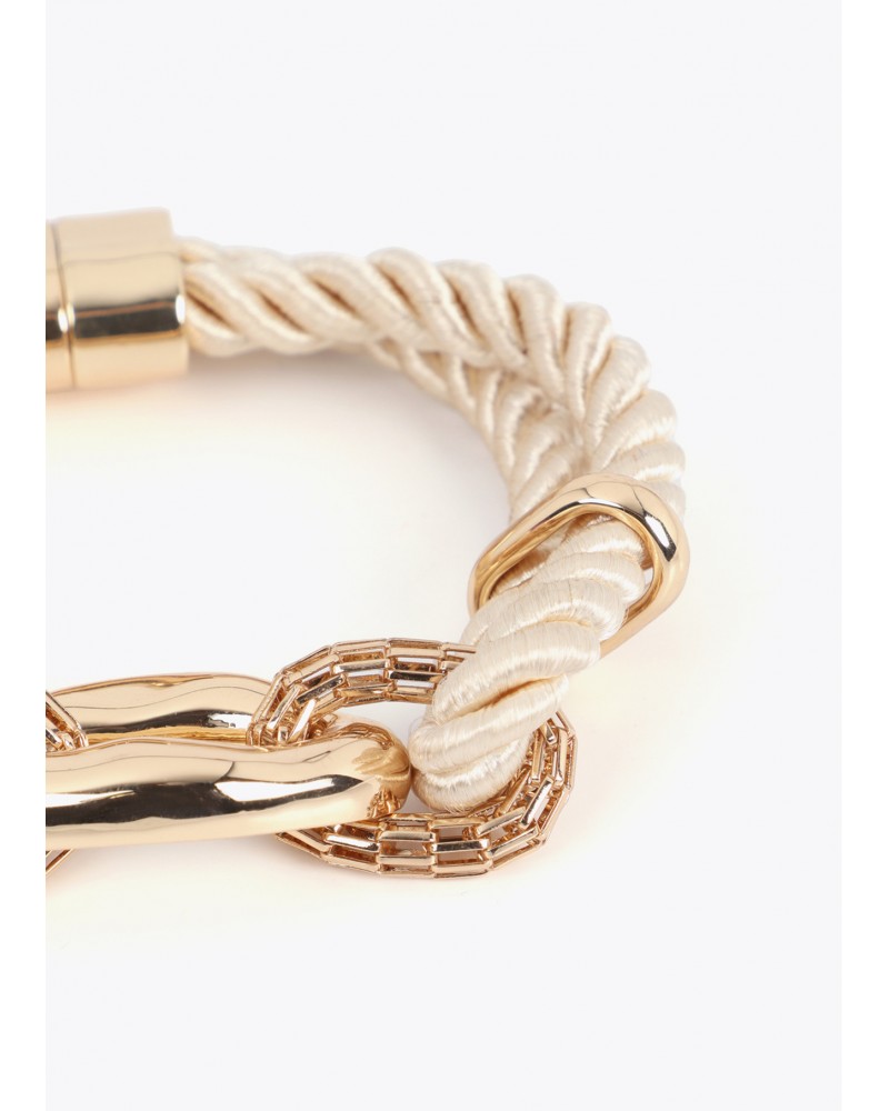 Pulsera de cordón de eslabones metálicos Lola Casademunt