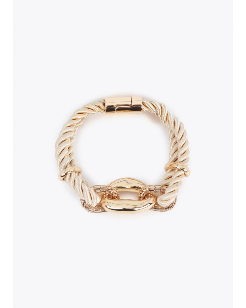 Pulsera de cordón de eslabones metálicos Lola Casademunt