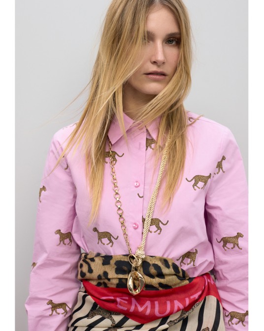 Collar largo combinado con eslabones metálicos Lola Casademunt