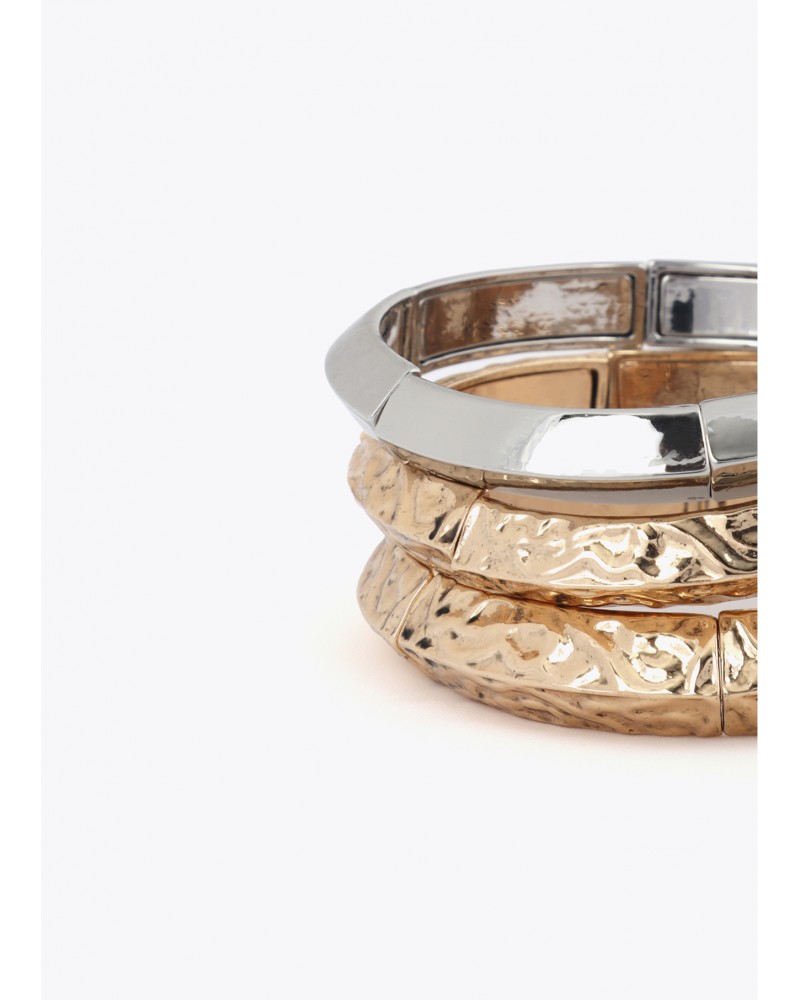 Pulseras elásticas textura bicolor Lola Casademunt