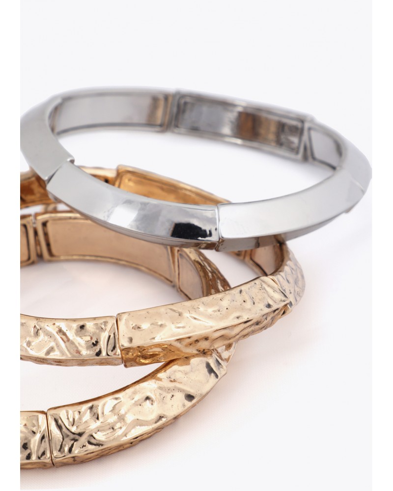 Pulseras elásticas textura bicolor Lola Casademunt