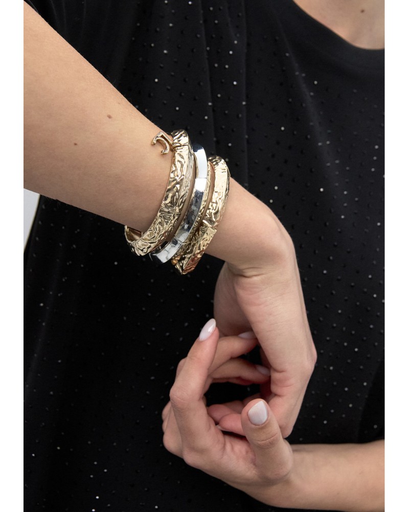 Pulseras elásticas textura bicolor Lola Casademunt