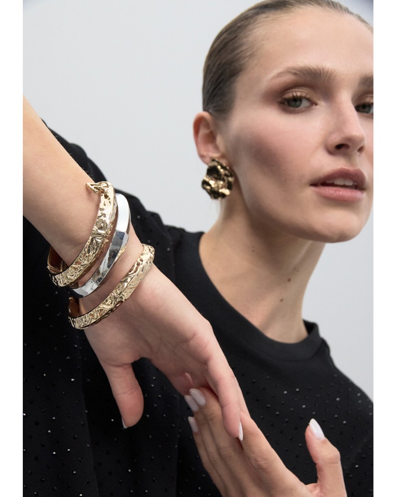 Pulseras elásticas textura bicolor Lola Casademunt