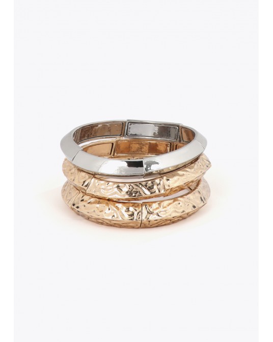 Pulseras elásticas textura bicolor Lola Casademunt