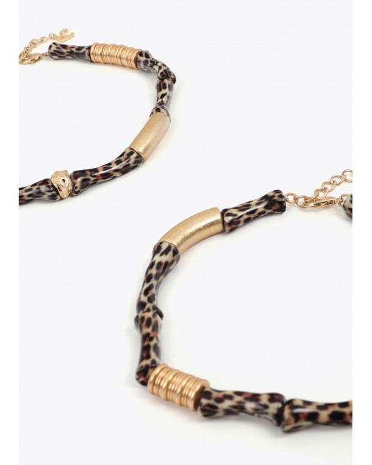 Collares combinados con piezas efecto bambú Lola Casademunt