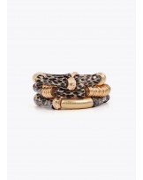 Pulseras elásticas en efecto bambú animal print Lola Casademunt