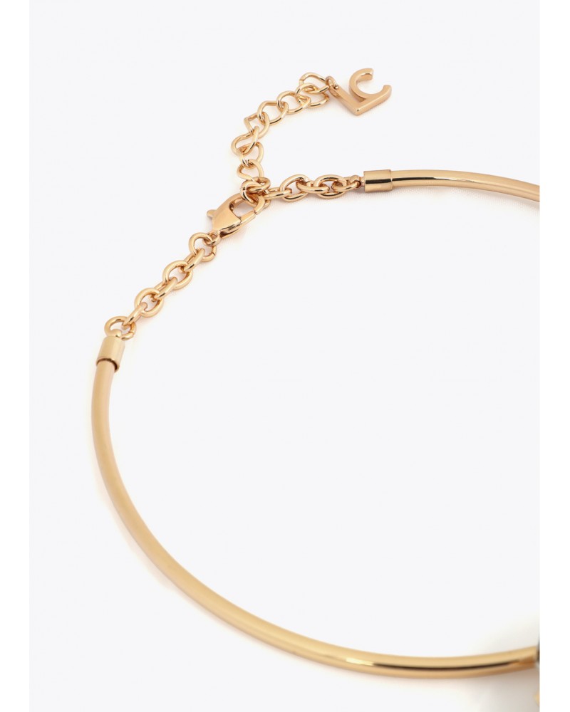 Choker metálico maxi cristal con detalles metálicos Lola Casademunt