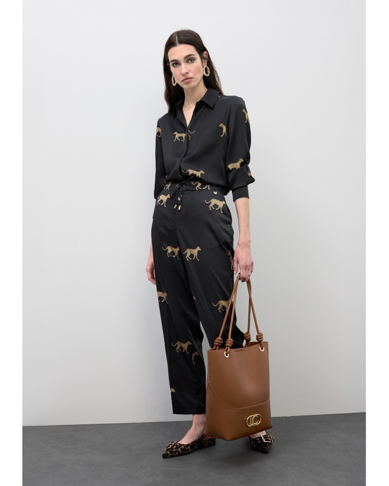 Camisa satinada leopardo Lola Casademunt