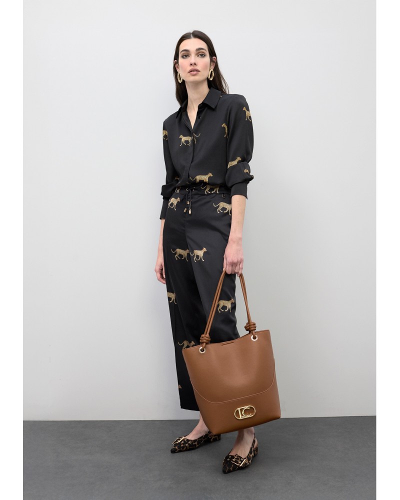 Camisa satinada leopardo Lola Casademunt