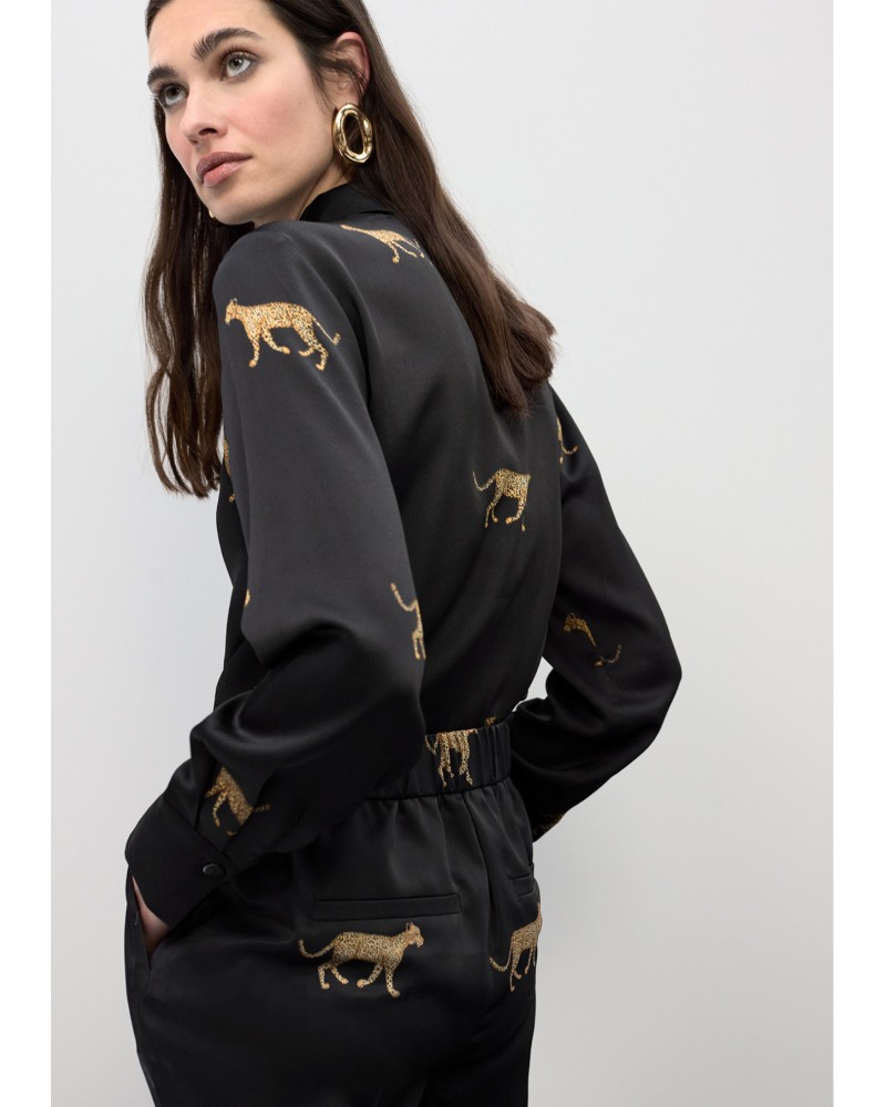 Camisa satinada leopardo Lola Casademunt