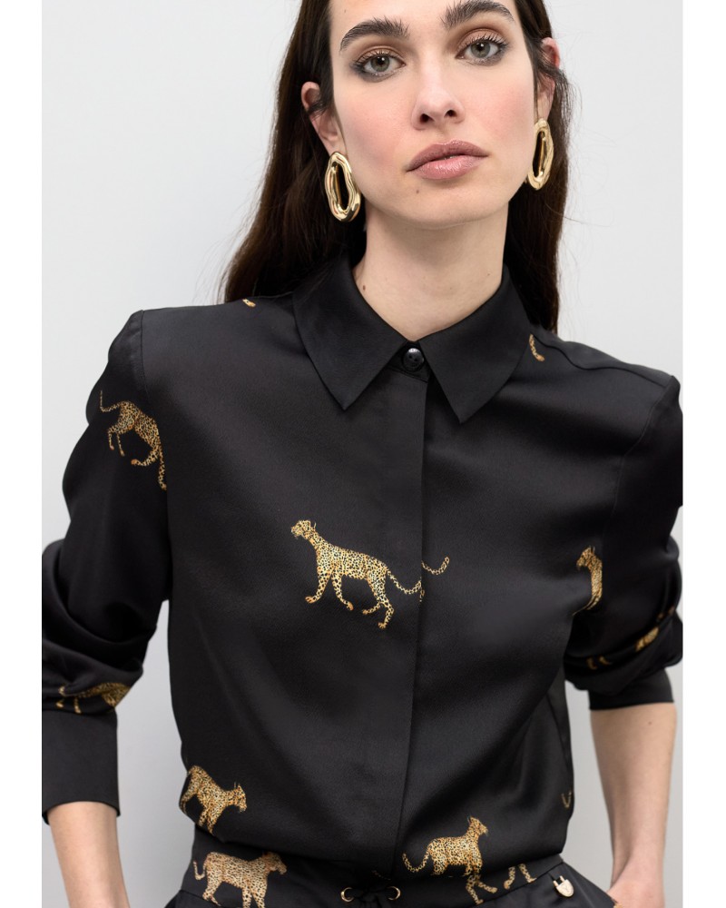 Camisa satinada leopardo Lola Casademunt