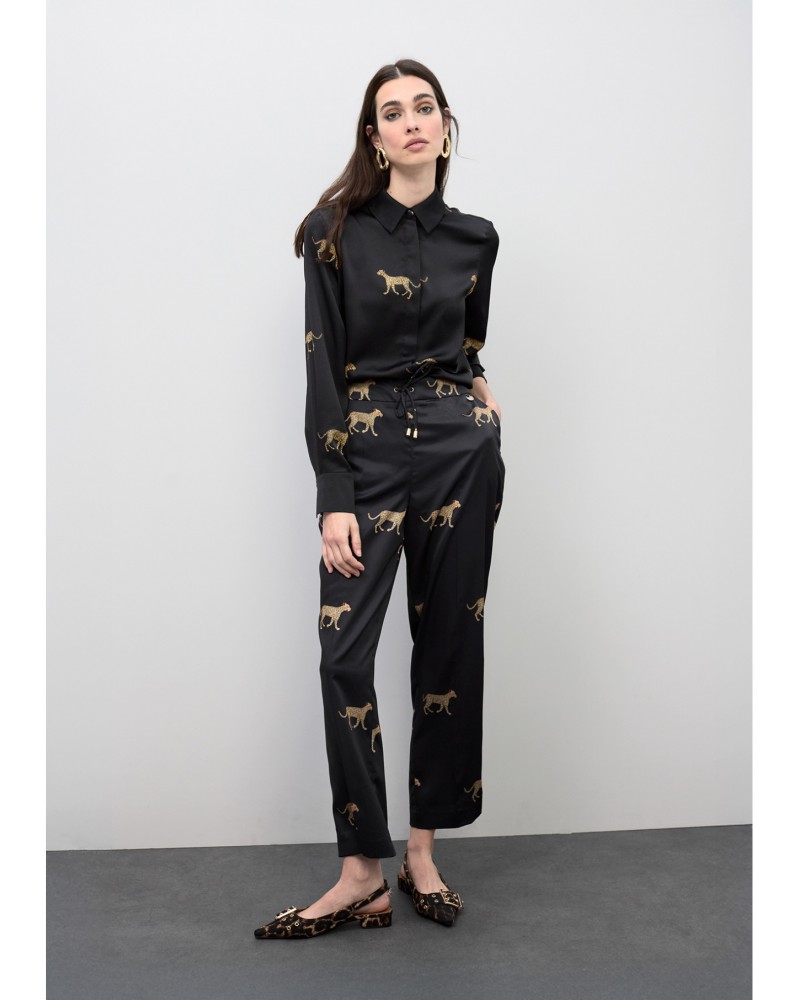 Camisa satinada leopardo Lola Casademunt
