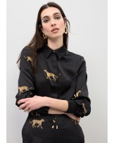 Camisa satinada leopardo Lola Casademunt