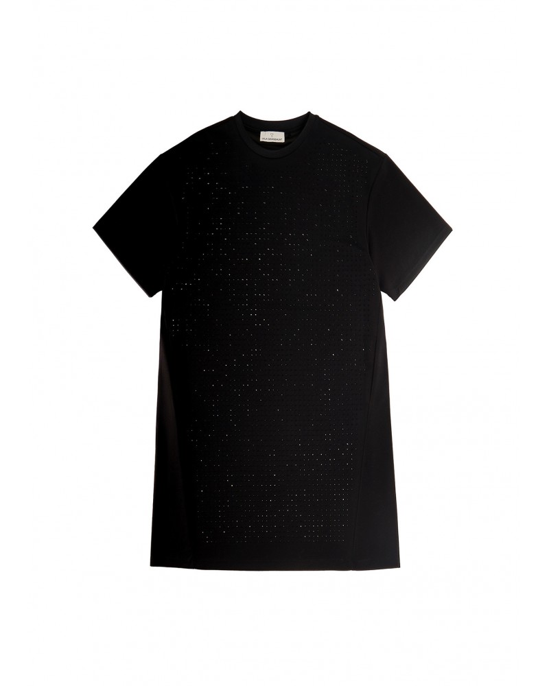 Vestido tipo camiseta con strass Lola Casademunt