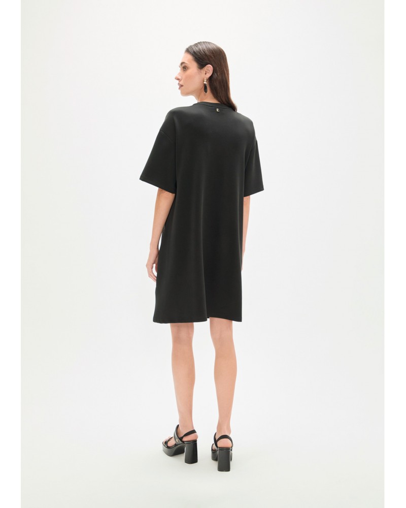 Vestido tipo camiseta con strass Lola Casademunt