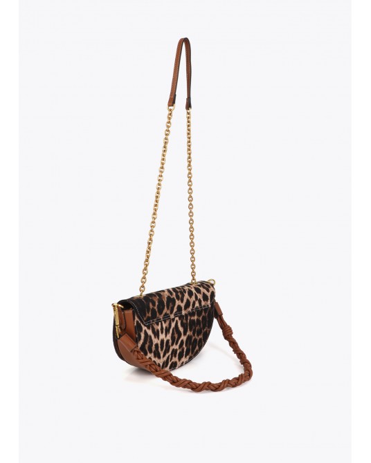 Bolso media luna de leopardo y efecto piel Lola Casademunt