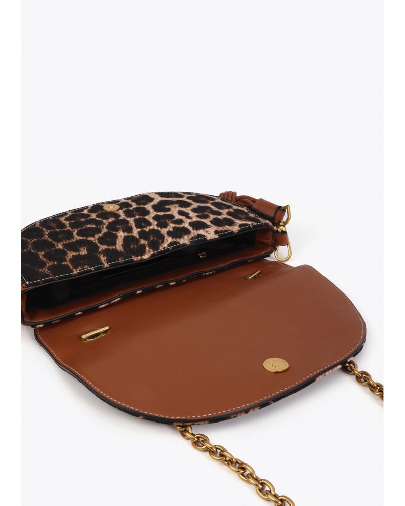 Bolso media luna de leopardo y efecto piel Lola Casademunt