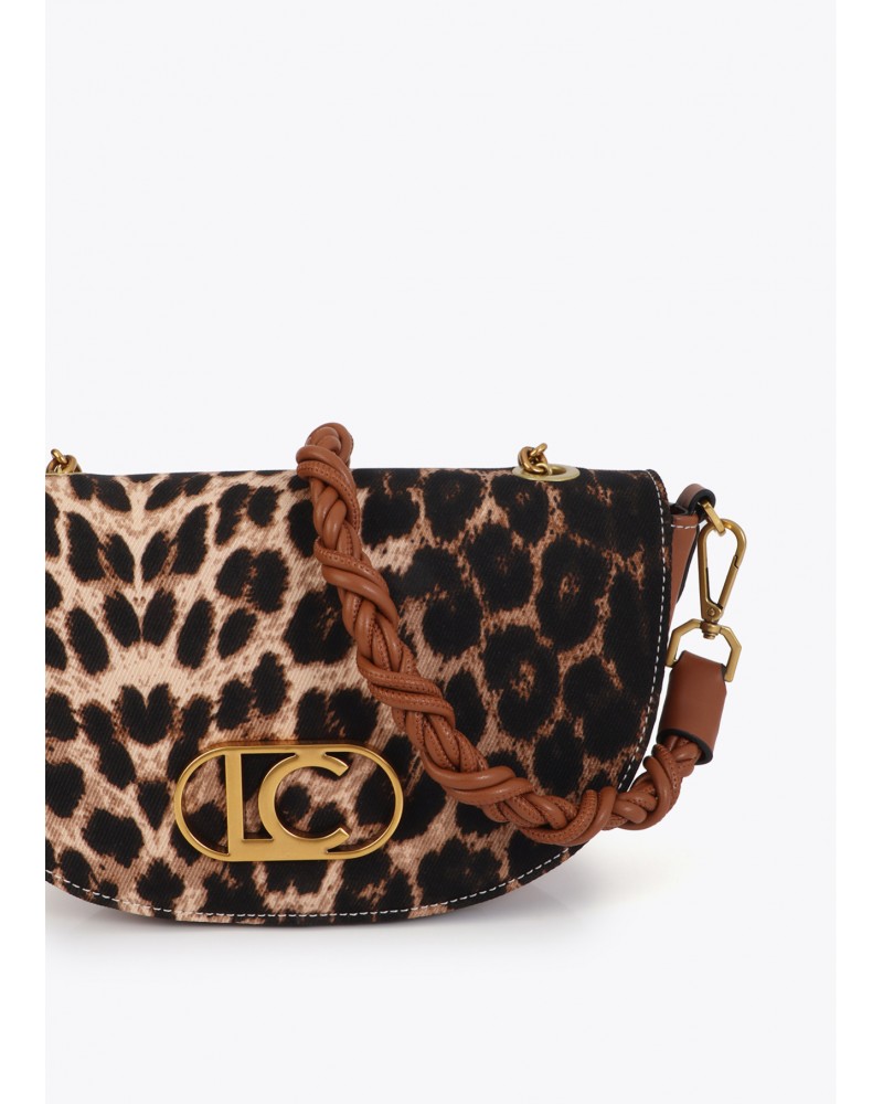 Bolso media luna de leopardo y efecto piel Lola Casademunt