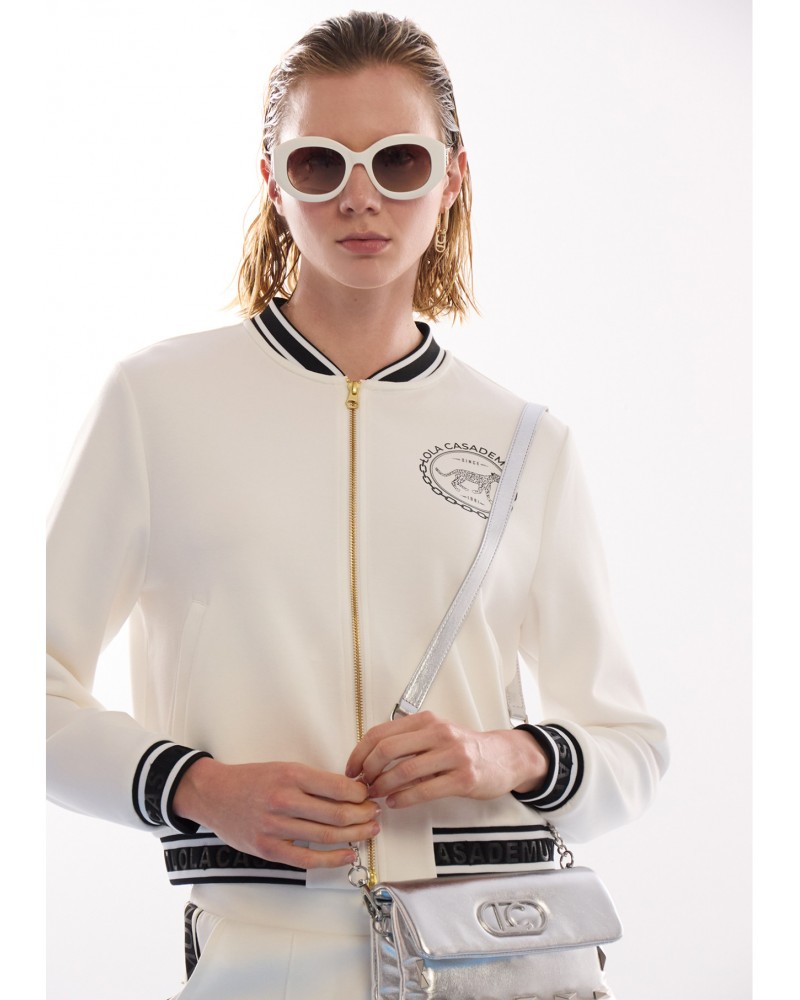 Bomber scuba color blanco Lola Casademunt