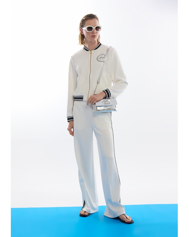 Bomber scuba color blanco Lola Casademunt