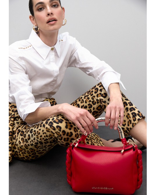 Bolso bandolera asa metálica troquelada Lola Casademunt