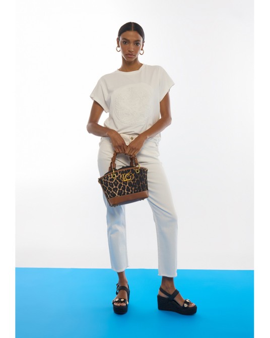 Mini capazo leopardo y efecto piel Lola Casademunt