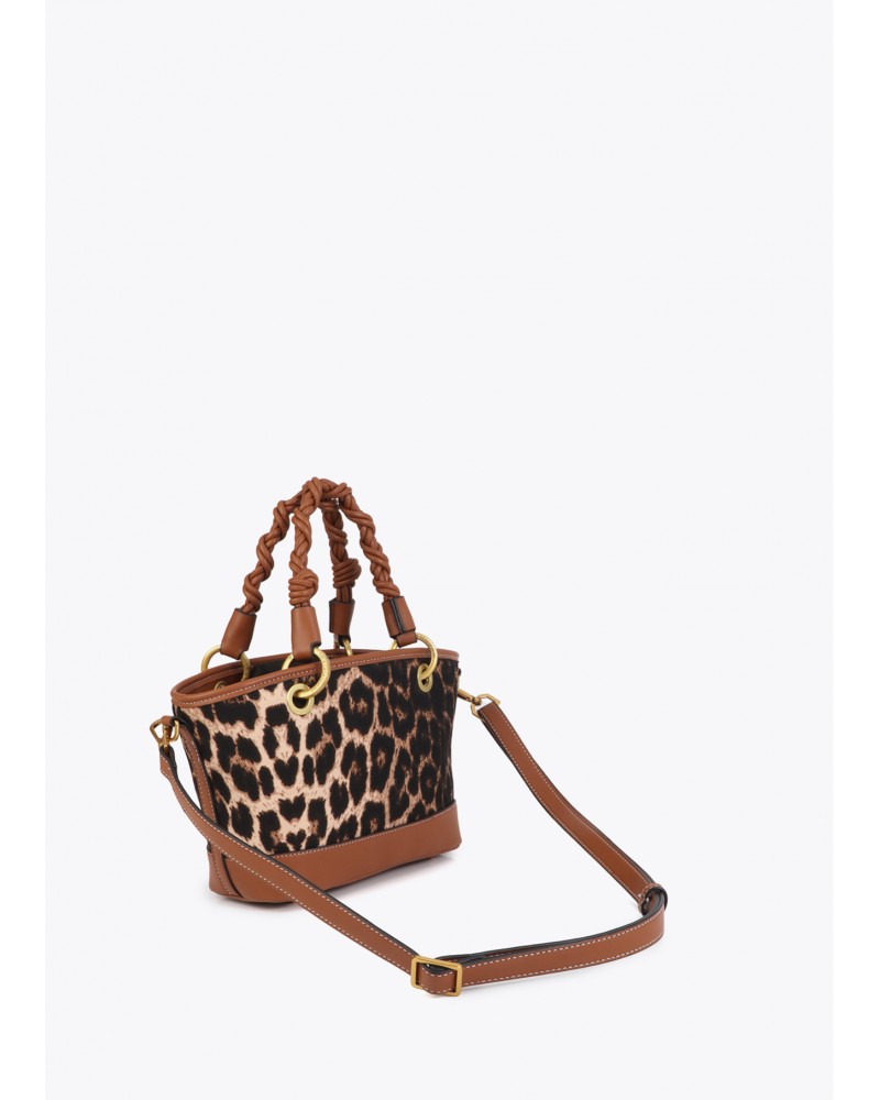 Mini capazo leopardo y efecto piel Lola Casademunt