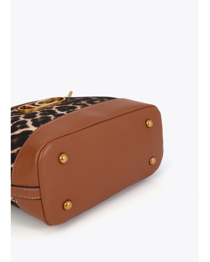 Mini capazo leopardo y efecto piel Lola Casademunt