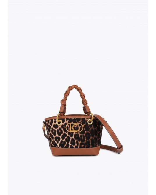 Mini capazo leopardo y efecto piel Lola Casademunt