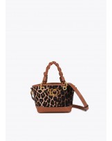 Mini capazo leopardo y efecto piel Lola Casademunt