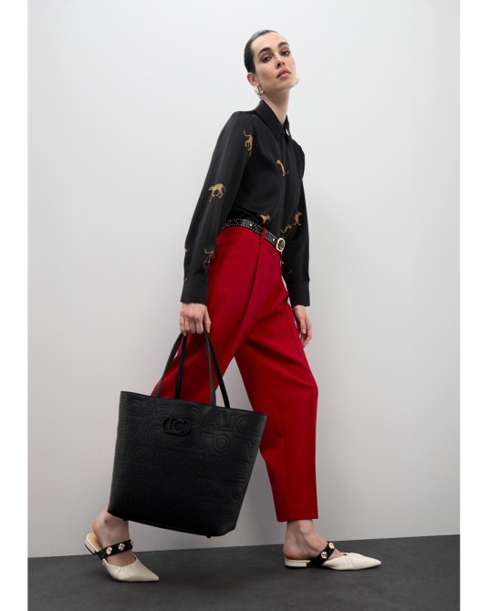 Bolso shopper pespuntes monograma Lola Casademunt