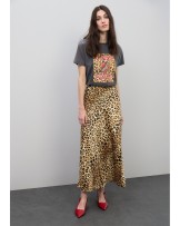 Falda satinada estampado animal Lola Casademunt