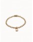 Pulsera bolitas baño oro UNOde50