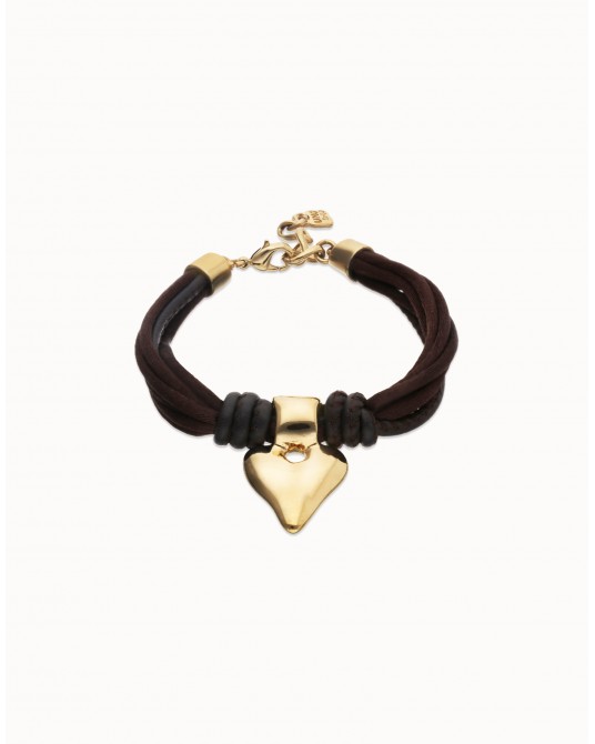 Pulsera hilo de seda baño oro UNOde50