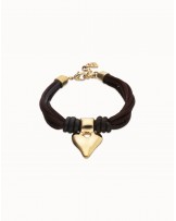 Pulsera hilo de seda baño oro UNOde50