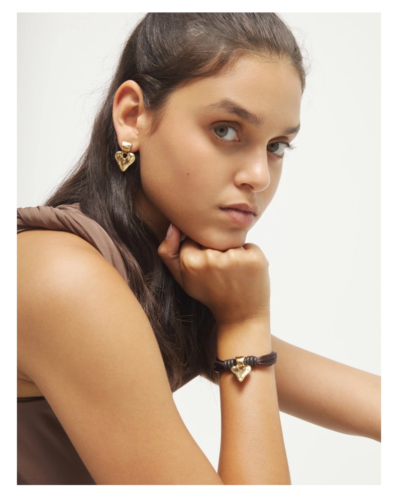 Pulsera hilo de seda baño oro UNOde50