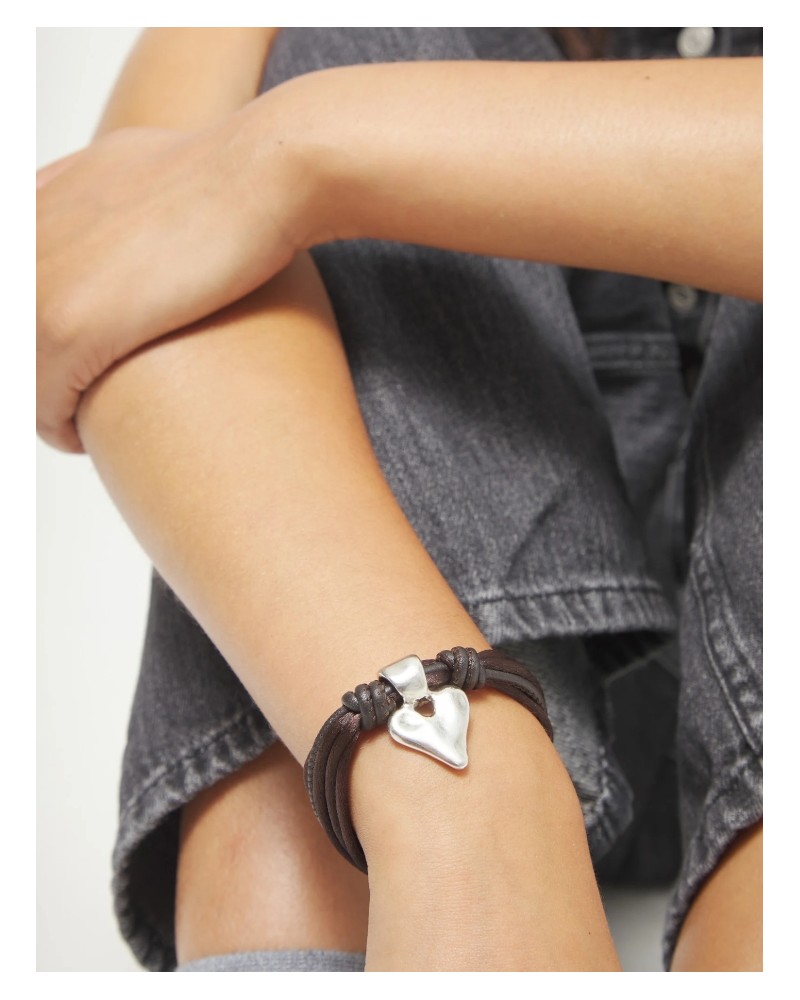 Pulsera hilo de seda baño PLATA UNOde50