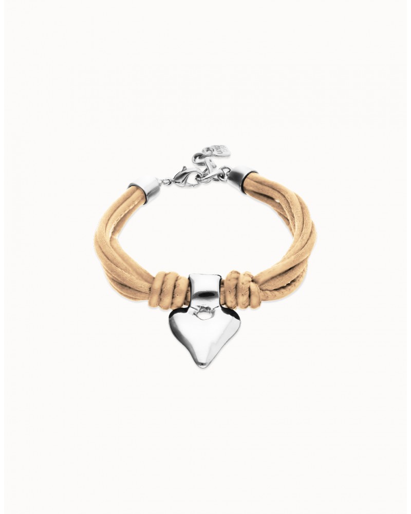 Pulsera hilo de seda baño PLATA UNOde50