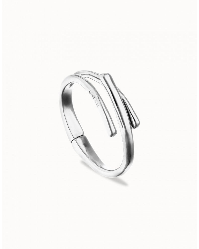 Pulsera rìgida baño plata UNOde50