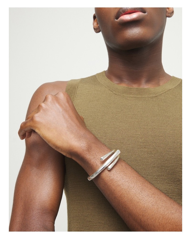 Pulsera rìgida baño plata UNOde50