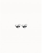 Pendientes mini corazón bañado plata UNOde50