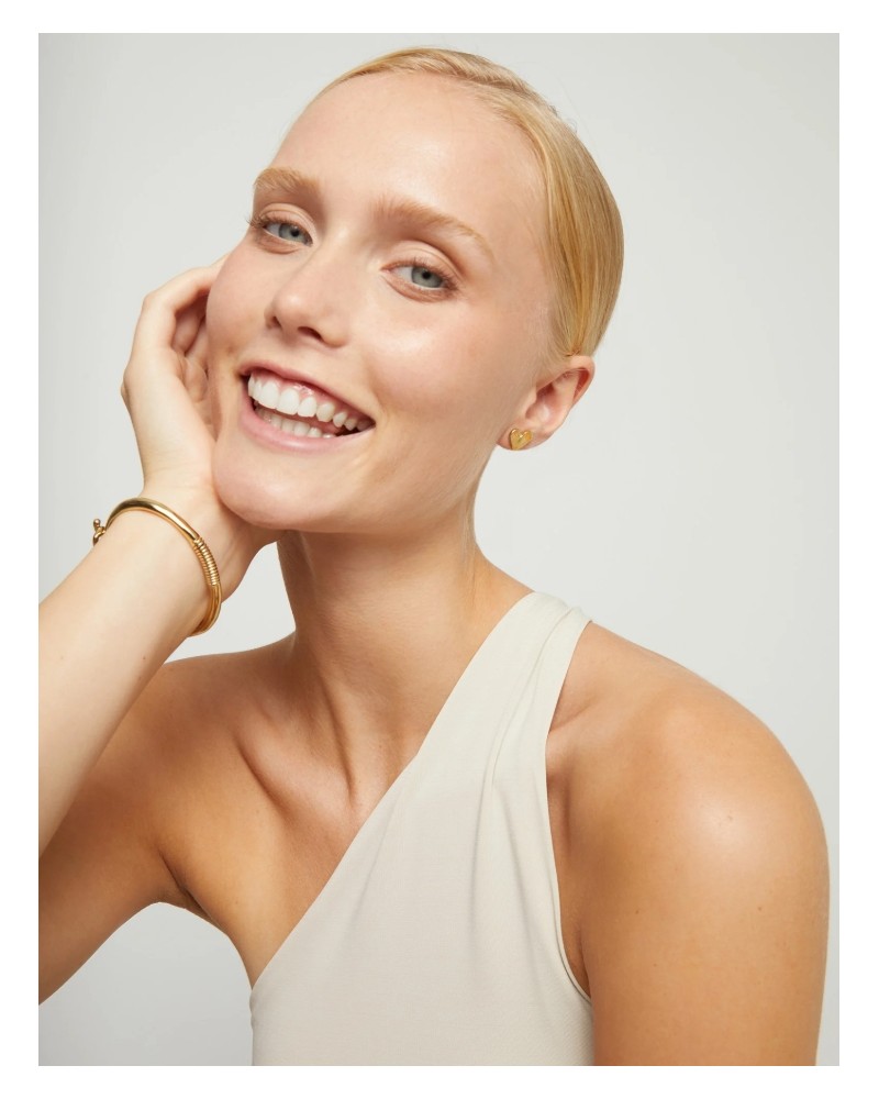 Pendientes mini corazón bañado oro UNOde50