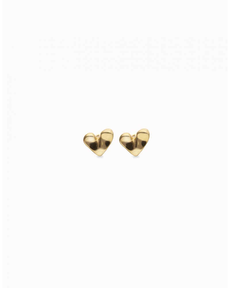 Pendientes mini corazón bañado oro UNOde50