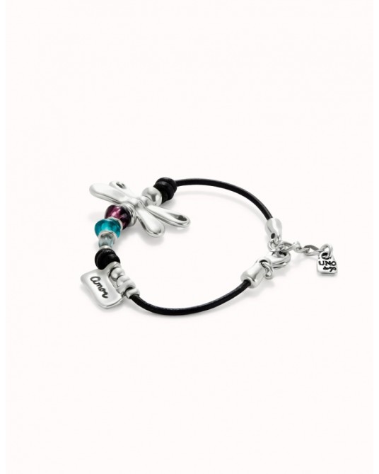 Pulsera libelula bañada en plata UNOde50