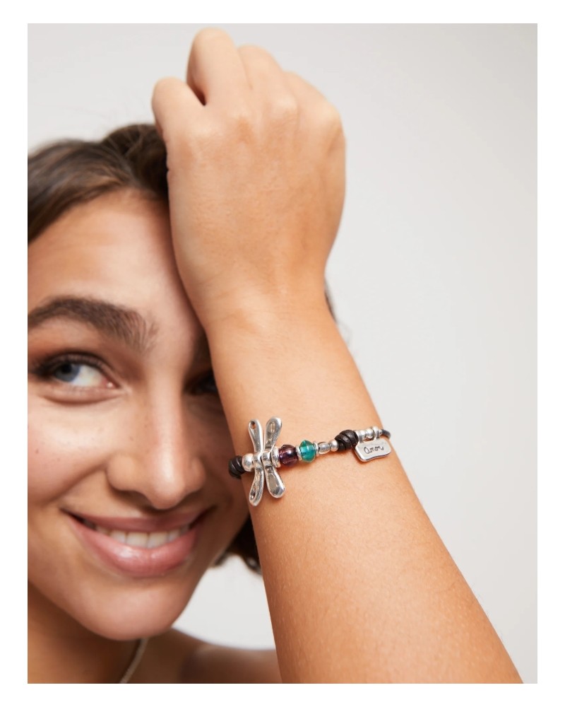 Pulsera libelula bañada en plata UNOde50